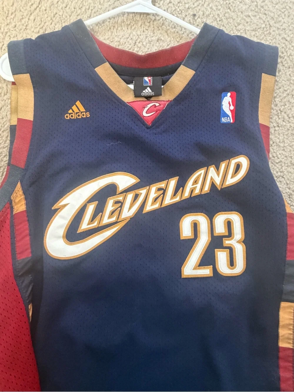 adidas LeBron James #23 Cleveland Cavaliers Jersey - Navy, Maroon, Gold